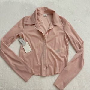 Aritzia Wilfred Pose Waist Mesh Longsleeve